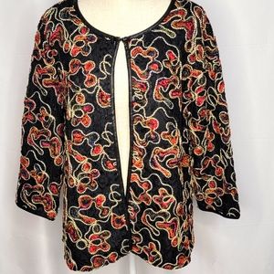 Dennis Basso Soutache Lace Jacket‎ Size 16. #257